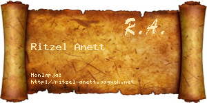 Ritzel Anett névjegykártya