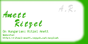 anett ritzel business card